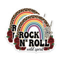 (2 Pack) Rock and Roll Magnets - Rainbow Skeleton Hand - Wild Spirit Rose Decoration - 5" On Longest Side - Premium Magnet - for Cars, Refrigerators, Toolboxes, Lockers - Made in USA - MAG17980