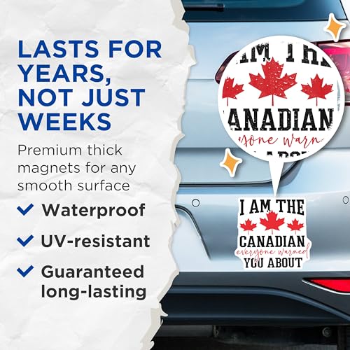 (2 Pack) Maple Leaf Decor Magnet - 5" On Longest Side - Sticks to Smooth Flat Surfaces - Made in USA - MAG10195