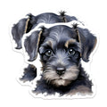 (2 Pack) Schnauzer Puppy Magnets - Cute Dog Art - Pet Lover Decor - 5 Inches On Longest Side - Thick Durable Magnet - Made in USA - MAG24719