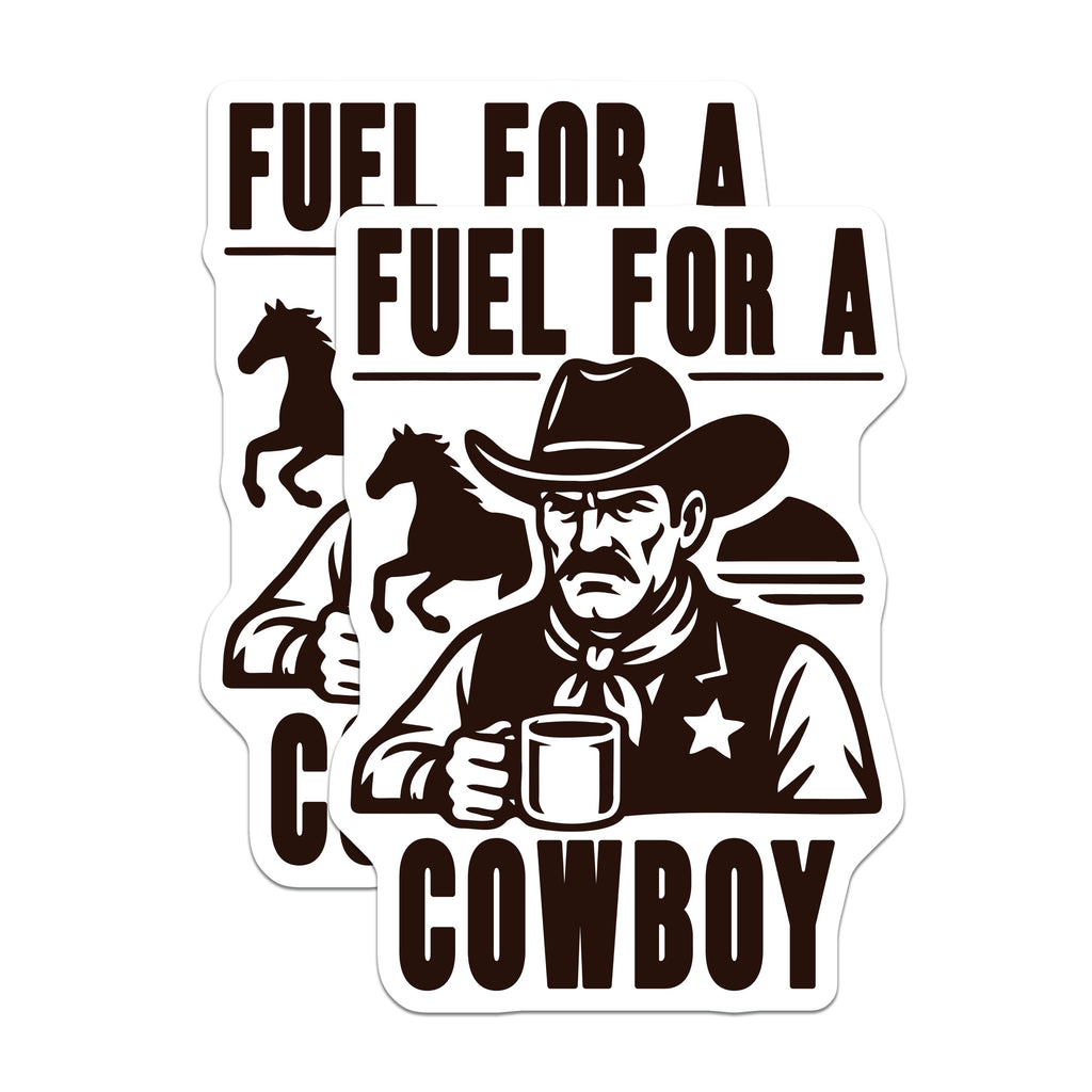 (2 Pack) Cowboy Coffee Magnets - Western Rancher Drinkers - Funny Man Cave Kitchen Decor for Him - 5 Inches On Longest Side - Thick Durable Magnet - Made in USA - MAG39431