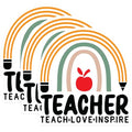 (3 Pack) Teacher Decals - Teach Love Inspire - Educator Appreciation Laptop Decal - 3 Inches On Longest Side - Easy Peel & Apply - Made in USA - 3MCS1885