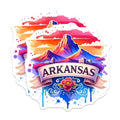 (2 Pack) Arkansas Travel Stickers - Scenic Illustrations - Souvenir Vinyl Stickers - 5" On Longest Side - Sticks to Smooth Flat Surfaces - Made in USA - BMCS6911