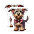 (2 Pack) Scruffy Puppy Magnets - Cute Terrier Dog Decor - Adorable Pet Lover Fridge Art - 5 Inches On Longest Side - Thick Durable Magnet - Made in USA - MAG23802