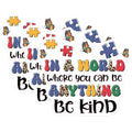 (3 Pack) Be Kind Decals - Autism Awareness Stickers - Butterfly Decals - 3 Inches On Longest Side - Easy Peel & Apply - Made in USA - 3MCS7191