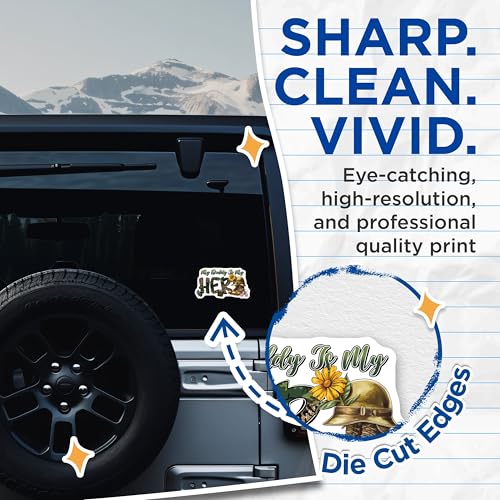 (2 Pack) Hero Stickers - 5" On Longest Side - Sticks to Smooth Flat Surfaces - Made in USA - BMCS8374 - BMCS8374