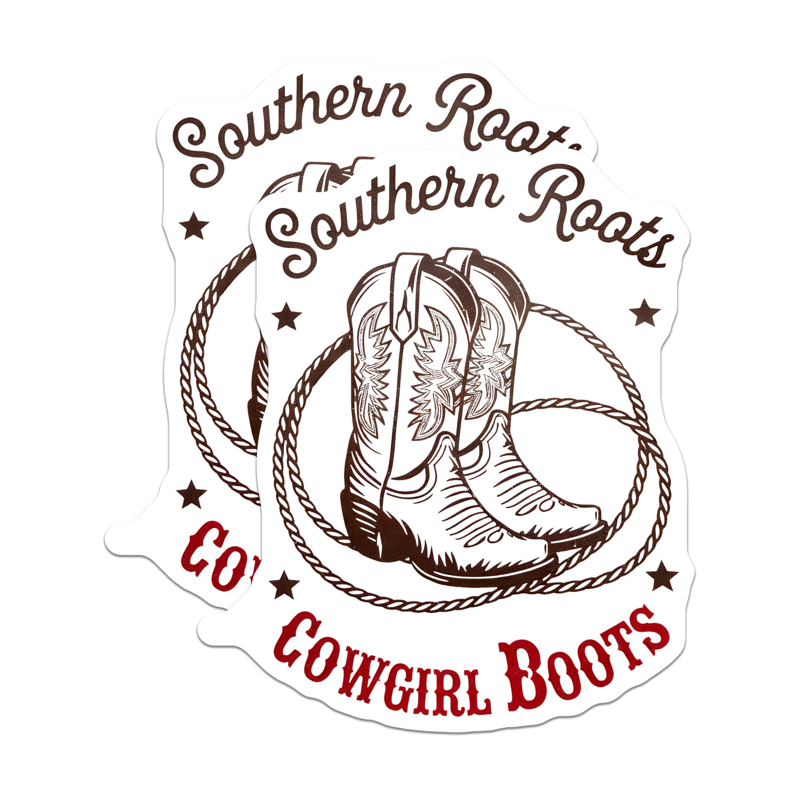 (2 Pack) Cowgirl Boots Magnets - Southern Roots Decor - Western Style Magnets - 5" On Longest Side - Premium Magnet - for Cars, Refrigerators, Toolboxes, Lockers - Made in USA - MAG17179