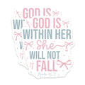 (2 Pack) God is Within Her She Will Not Fall Magnets - Inspirational Christian Magnets - Psalm 46:5 Faith Based Decor - 5 Inches On Longest Side - Thick Durable Magnet - Made in USA - MAG26444