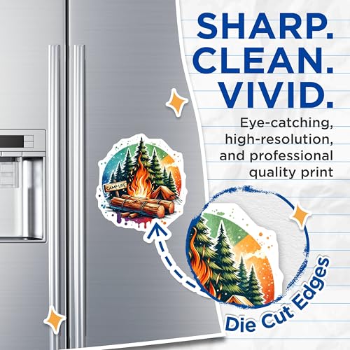 (2 Pack) Camp Life Magnets - Camping Adventure - Outdoors Lover - Nature Enthusiast - Hiking Memories - 5" On Longest Side - for Cars, Fridges, Toolboxes - Made in USA - MAG7178