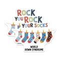 (2 Pack) Down Syndrome Awareness Magnets - Rock Your Socks Support - World DS Day Decor - 5 Inches On Longest Side - Thick Durable Magnet - Made in USA - MAG38705