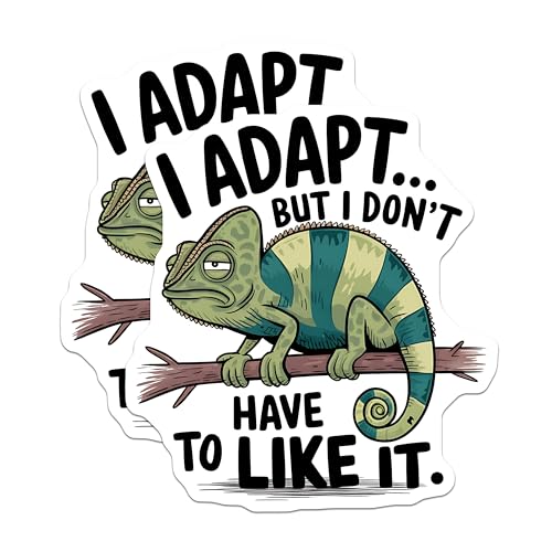 (2 Pack) Funny Chameleon Quote Magnet - Animal Lovers - 5" On Longest Side - Sticks to Smooth Flat Surfaces - Made in USA - MAG9947