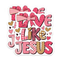 (2 Pack) Love Like Jesus Magnets Magnets - Christian Faith Decor - 5" On Longest Side - Made in USA - Sticks to Refrigerators & Metal Surfaces - MAG8950