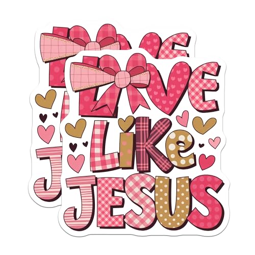 (2 Pack) Love Like Jesus Magnets Magnets - Christian Faith Decor - 5" On Longest Side - Made in USA - Sticks to Refrigerators & Metal Surfaces - MAG8950
