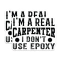 (2 Pack) Carpenter Magnets - Woodworking Humor Decor - Tradesman Garage Art - Builder Fridge Magnets - 5 Inches On Longest Side - Thick Durable Magnet - Made in USA - MAG22446