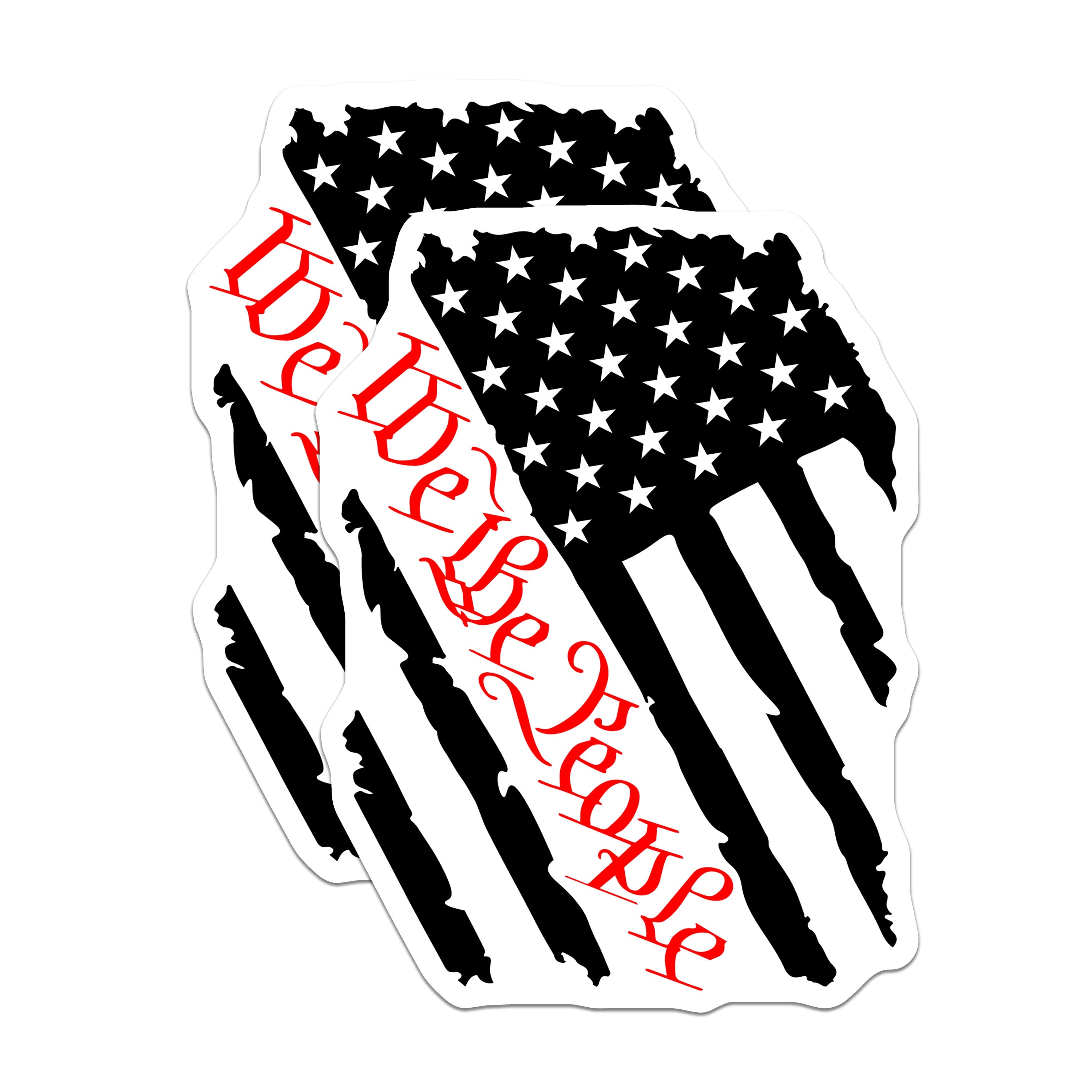 (2 Pack) We The People Magnets - Distressed American Flag - Constitutional Freedom Decor - 5 Inches On Longest Side - Thick Durable Magnet - Made in USA - MAG39443