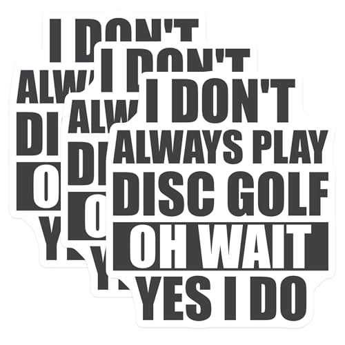 (3 Pack) Disc Golf Decals - Funny Disc Golf - Laptop Decal - 3 Inches On Longest Side - Easy Peel & Apply - Made in USA - 3MCS2863