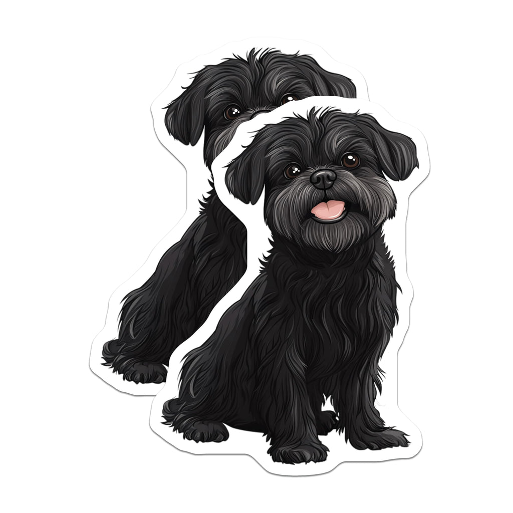(2 Pack) Black Schnauzer Magnets - Cute Dog Art Refrigerator Decor - Pet Owner Animal Lover Accessories - 5 Inches On Longest Side - Thick Durable Magnet - Made in USA - MAG25707