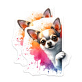 (2 Pack) Chihuahua Dog Magnets - Watercolor Pet Art - Cute Animal Refrigerator Magnet - 5" On Longest Side - Premium Magnet - for Cars, Refrigerators, Toolboxes, Lockers - Made in USA - MAG15029