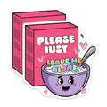 (2 Pack) Cereal Leave Me Alone Magnets - Funny Food Magnet - Introvert Kitchen Fridge Decor - 5" On Longest Side - Premium Magnet - for Cars, Refrigerators, Toolboxes, Lockers - Made in USA - MAG15432