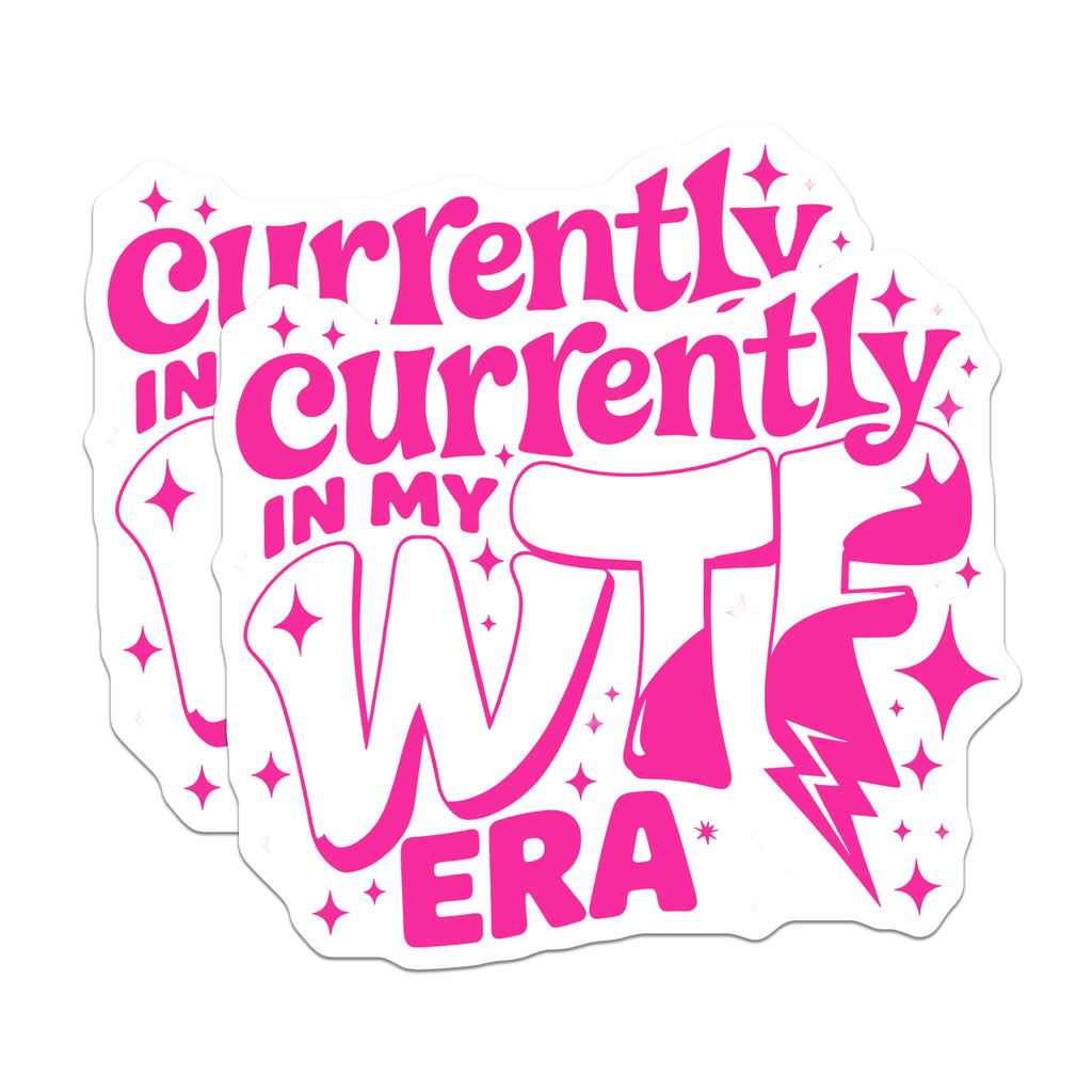 (2 Pack) WTF Era Magnets - Sarcastic Phrase - Funny Magnets - 5" On Longest Side - Premium Magnet - for Cars, Refrigerators, Toolboxes, Lockers - Made in USA - MAG14071