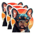 (3 Pack) French Bulldog Decals - Cute Dog Breed - Laptop Stickers - 3 Inches On Longest Side - Easy Peel & Apply - Made in USA - 3MCS2719