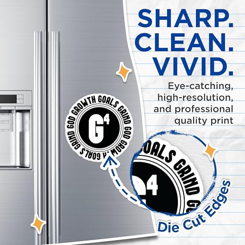 (2 Pack) G4 Grind Growth Goals Magnets - Motivational Quote Magnets - Inspiring Home Decor Magnets - 5" On Longest Side - for Cars, Refrigerators, Toolboxes, Lockers - Made in USA BMCS3100