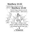 (2 Pack) Religious Quote Magnets - Matthew 21 22 - Prayer Faith God Magnets - 5" On Longest Side - Premium Magnet - for Cars, Refrigerators, Toolboxes, Lockers - Made in USA - MAG15859