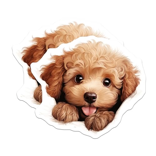 (2 Pack) Adorable Pet Magnet - Fridge Decor - Animal Lover - Puppy Enthusiast - 5" On Longest Side - Sticks to Smooth Flat Surfaces - Made in USA - MAG10254