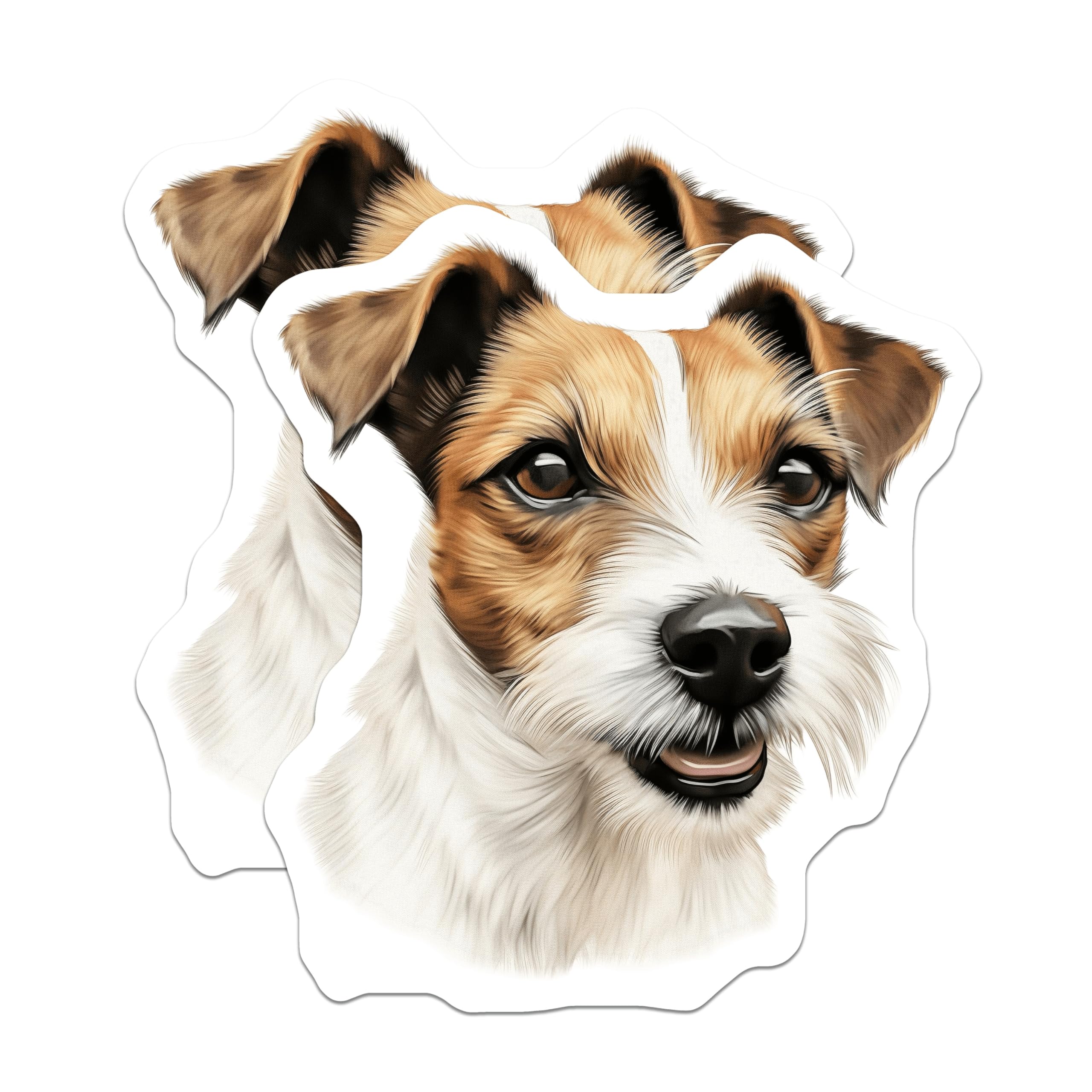 (2 Pack) Jack Russell Terrier Magnets - Expressive Dog Breed Home Decor - Loyal Pet Parent Display - Canine Art Refrigerator - 5 Inches On Longest Side - Thick Durable Magnet - Made in USA - MAG23294