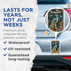 (2 Pack) The Peacock Magnets - Unique Animal Art Magnets - Colorful Peacock Bird Design Magnets - 5" On Longest Side - for Cars, Fridges, Toolboxes - Made in USA - MAG3630