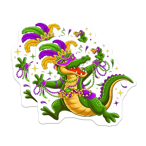 (2 Pack) Carnival Celebration Magnet - Party Decor - Louisiana Theme - 5" On Longest Side - Sticks to Smooth Flat Surfaces - Made in USA - MAG9436