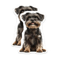 (2 Pack) Cute Scruffy Dog Magnets - Adorable Terrier Puppy Decor - Pet Lover Refrigerator Accent - 5 Inches On Longest Side - Thick Durable Magnet - Made in USA - MAG27494