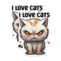 (2 Pack) Grumpy Cat Magnets - Funny Cat Lover Refrigerator Decor - Sarcastic Feline Kitchen Accessory - 5 Inches On Longest Side - Thick Durable Magnet - Made in USA - MAG38560