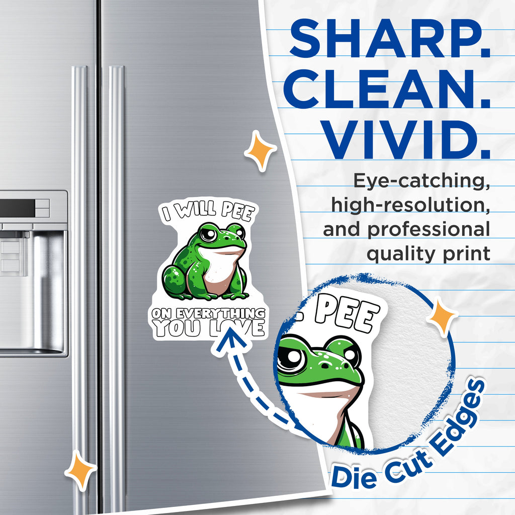 (2 Pack) Funny Frog Magnets - Sarcastic Meme Fridge Decor - Dark Humor Animal Magnets - Quirky Locker Decorations - 5 Inches On Longest Side - Thick Durable Magnet - Made in USA - MAG39386