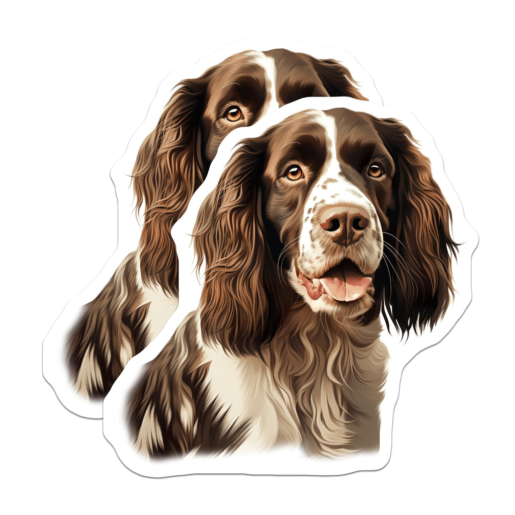 (2 Pack) Springer Spaniel Magnets - English Springer Dog Breed - Dog Mom Dad Accessory - Pet Animal Art - Refrigerator Decor - 5 Inches On Longest Side - Thick Durable Magnet - Made in USA - MAG27857