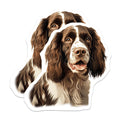 (2 Pack) Springer Spaniel Magnets - English Springer Dog Breed - Dog Mom Dad Accessory - Pet Animal Art - Refrigerator Decor - 5 Inches On Longest Side - Thick Durable Magnet - Made in USA - MAG27857