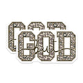 (2 Pack) GOD but Magnets - Leopard Print Cross Design - Christian Faith Inspirational Decor - 5 Inches On Longest Side - Thick Durable Magnet - Made in USA - MAG23468