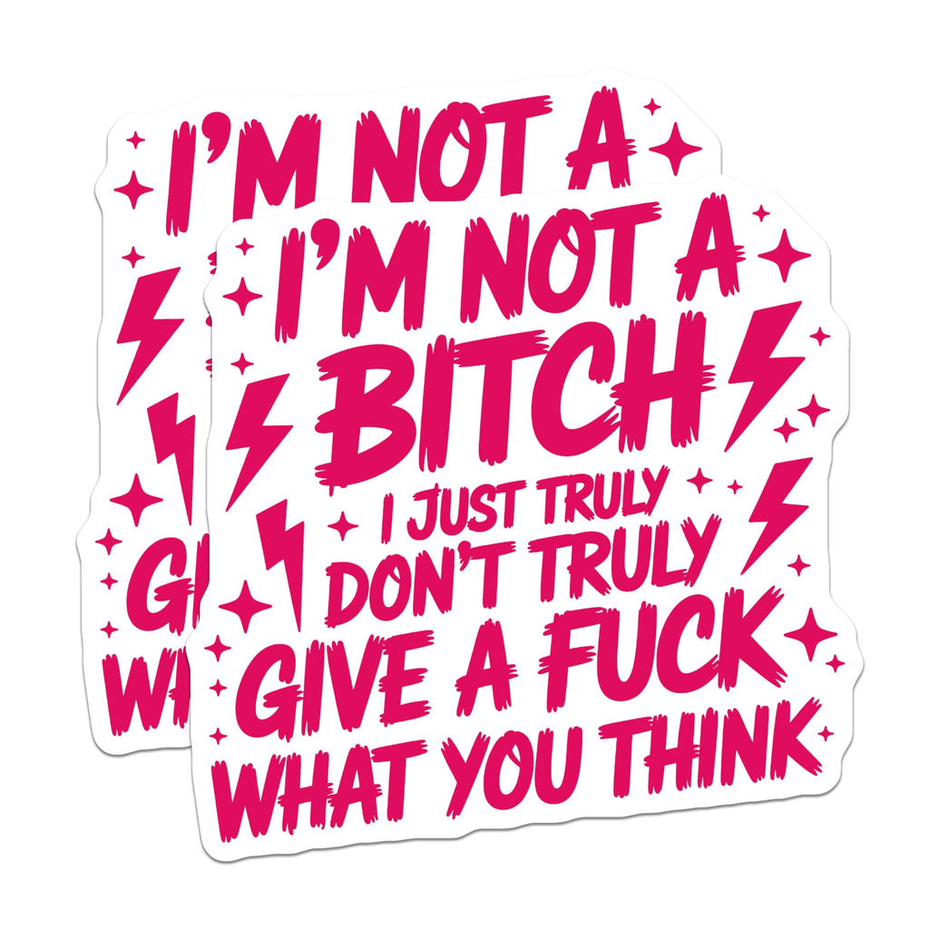 (2 Pack) Sarcastic Magnets - I Dont Care - Funny Quote Refrigerator Magnets - 5" On Longest Side - Premium Magnet - for Cars, Refrigerators, Toolboxes, Lockers - Made in USA - MAG14133