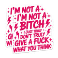 (2 Pack) Sarcastic Magnets - I Dont Care - Funny Quote Refrigerator Magnets - 5" On Longest Side - Premium Magnet - for Cars, Refrigerators, Toolboxes, Lockers - Made in USA - MAG14133