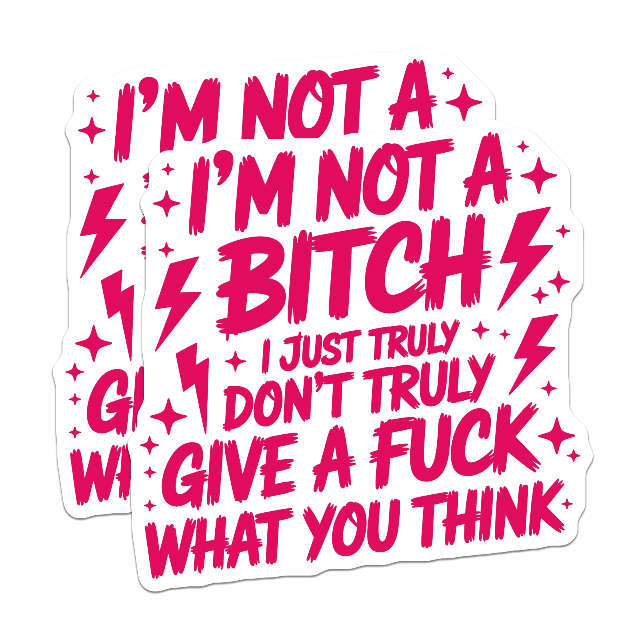 (2 Pack) Sarcastic Magnets - I Dont Care - Funny Quote Refrigerator Magnets - 5" On Longest Side - Premium Magnet - for Cars, Refrigerators, Toolboxes, Lockers - Made in USA - MAG14133