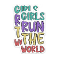 (2 Pack) Girls Empowerment Stickers - Inspirational Quotes - Motivational Decals - 5" On Longest Side - Sticks to Smooth Flat Surfaces - Made in USA - BMCS8338