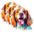 (3 Pack) Brittany Spaniel Decals - Dog Breed Stickers - Laptop Decal - Dog Lover Gift - 3 Inches On Longest Side - Easy Peel & Apply - Made in USA - 3MCS0850