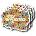 (3 Pack) Mama Sticker - Floral Flower Colorful Vibrant - Garden Beautifu Positive Vinyl Sticker Decal - 4" - Made in USA - FBABMCS037