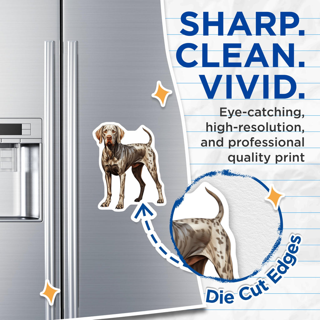 (2 Pack) Catahoula Leopard Dog Magnets - Dog Mom Dad Decor - Refrigerator Locker Accessories - 5 Inches On Longest Side - Thick Durable Magnet - Made in USA - MAG27298
