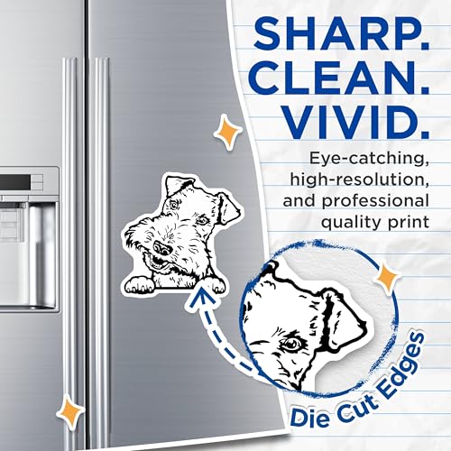 (2 Pack) Cute Dog Illustration Magnets - Pet Lover - Animal Art Fridge Magnets - Canine Art Magnets - 5" On Longest Side - for Cars, Fridges, Toolboxes - Made in USA - MAG4033