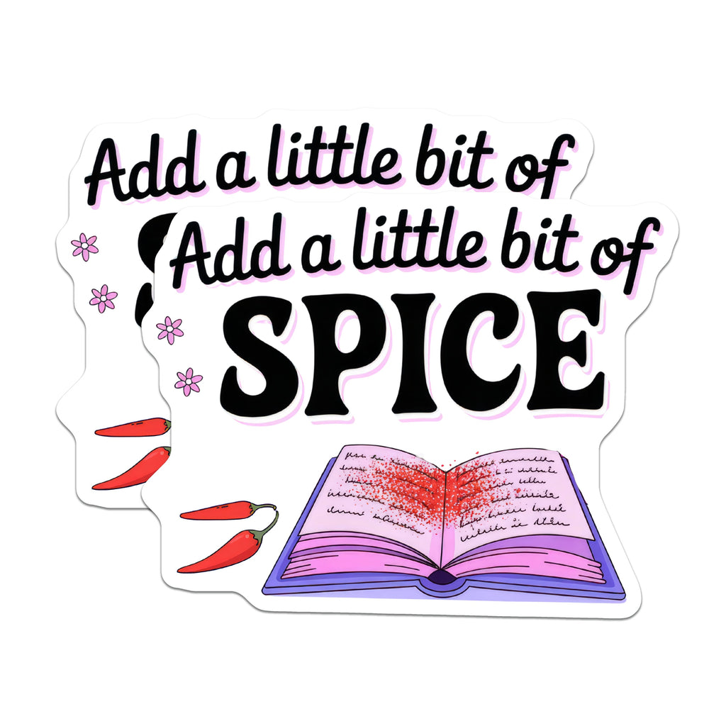 (2 Pack) Add a Little bit of Spice Magnets - Foodie Kitchen Decor - Chili Pepper Recipe Book Art - 5 Inches On Longest Side - Thick Durable Magnet - Made in USA - MAG39149