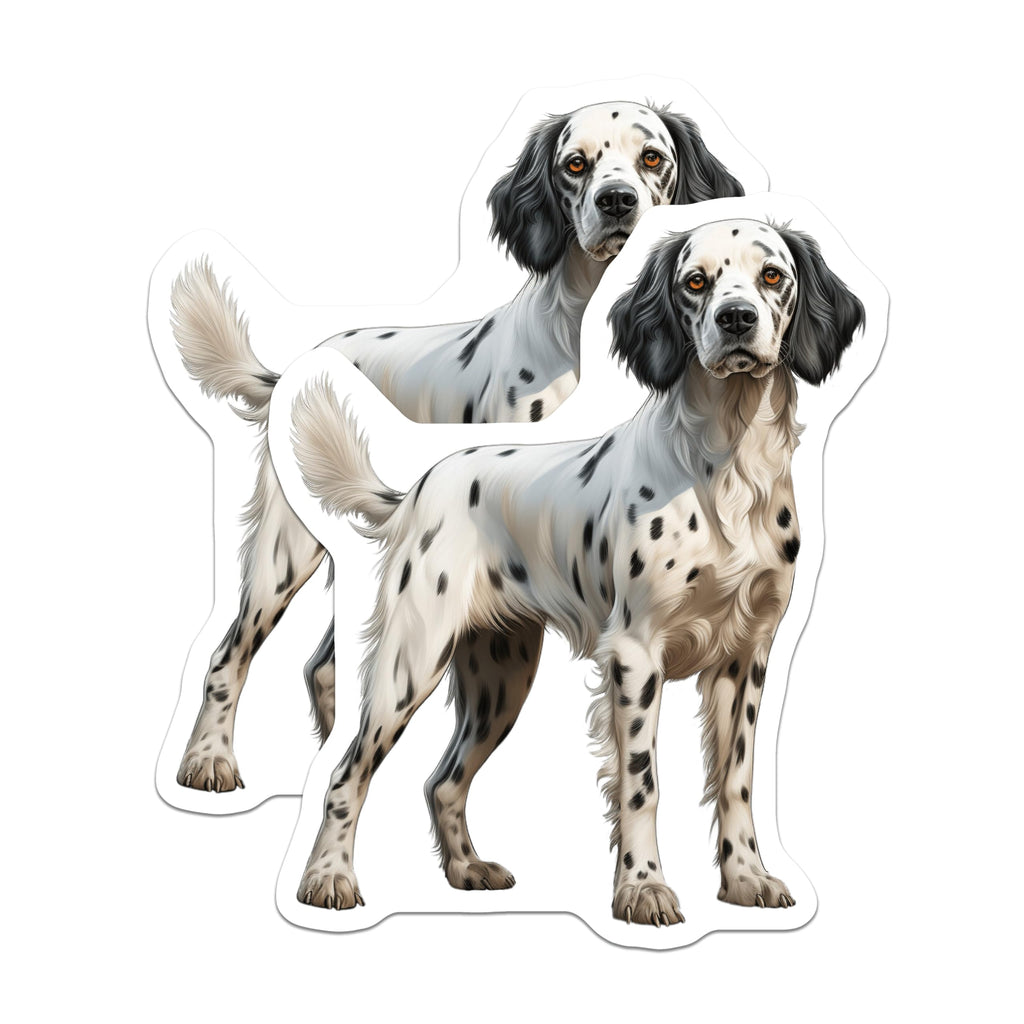 (2 Pack) English Setter Dog Magnets - Spotted Pet Refrigerator - Animal Lover Accents for Dog Owners - 5 Inches On Longest Side - Thick Durable Magnet - Made in USA - MAG29635