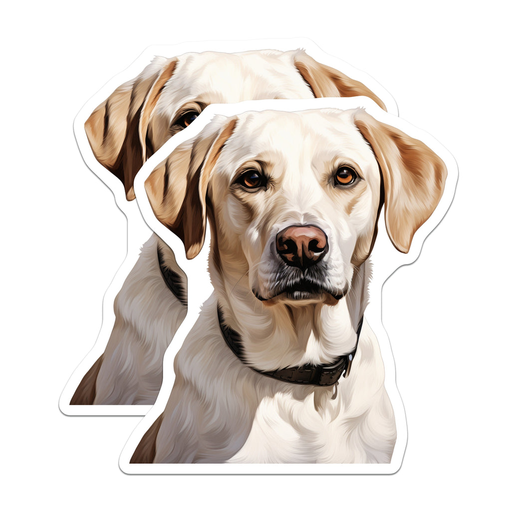 (2 Pack) Yellow Lab Dog Magnets - Labrador Retriever Decor - Pet Lover Refrigerator - 5 Inches On Longest Side - Thick Durable Magnet - Made in USA - MAG36862