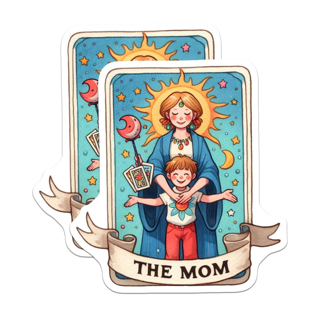 (2 Pack) The Mom Tarot Card Magnets - Mystical Motherhood Celestial Art - Nurturing Mama Figure Decor - 5 Inches On Longest Side - Thick Durable Magnet - Made in USA - MAG22163