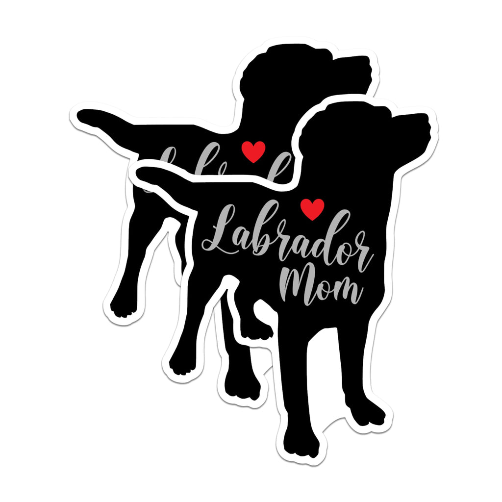 (2 Packs) Labrador Mom Magnets - Cute Dog Mom Labrador Dog Breed Magnets - 5 Inches On Longest Side - Premium Magnet - for Fridges, Toolboxes, Cars - Made in USA - MAG2493