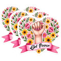 (3 Pack) Girl Power Decals - Feminist Art Stickers - Empowerment Decals - 3 Inches On Longest Side - Easy Peel & Apply - Made in USA - 3MCS7114